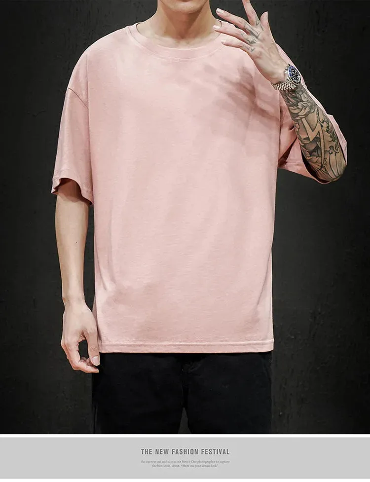 Men's Summer Solid T-Shirt