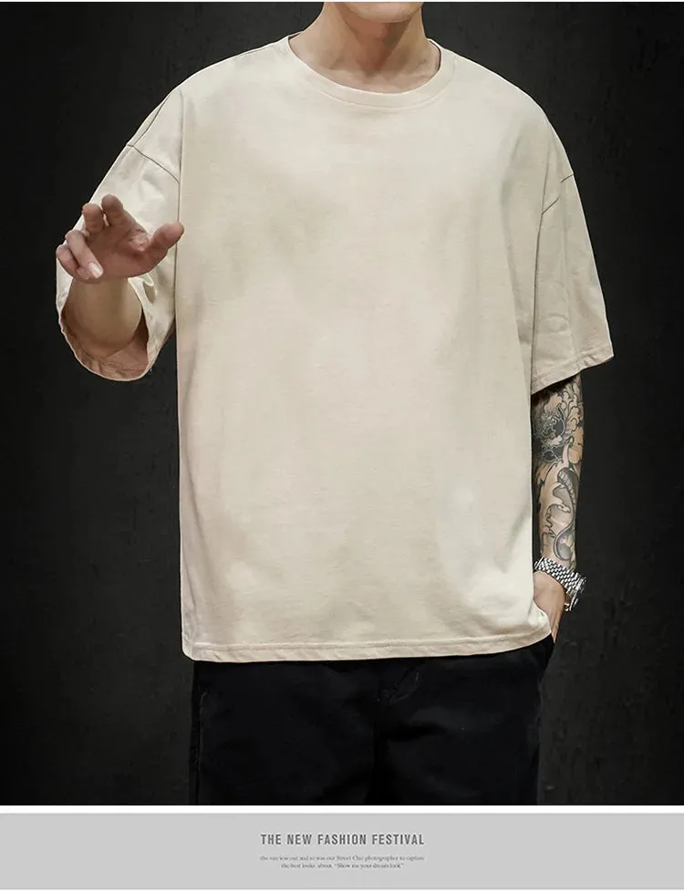 Men's Summer Solid T-Shirt