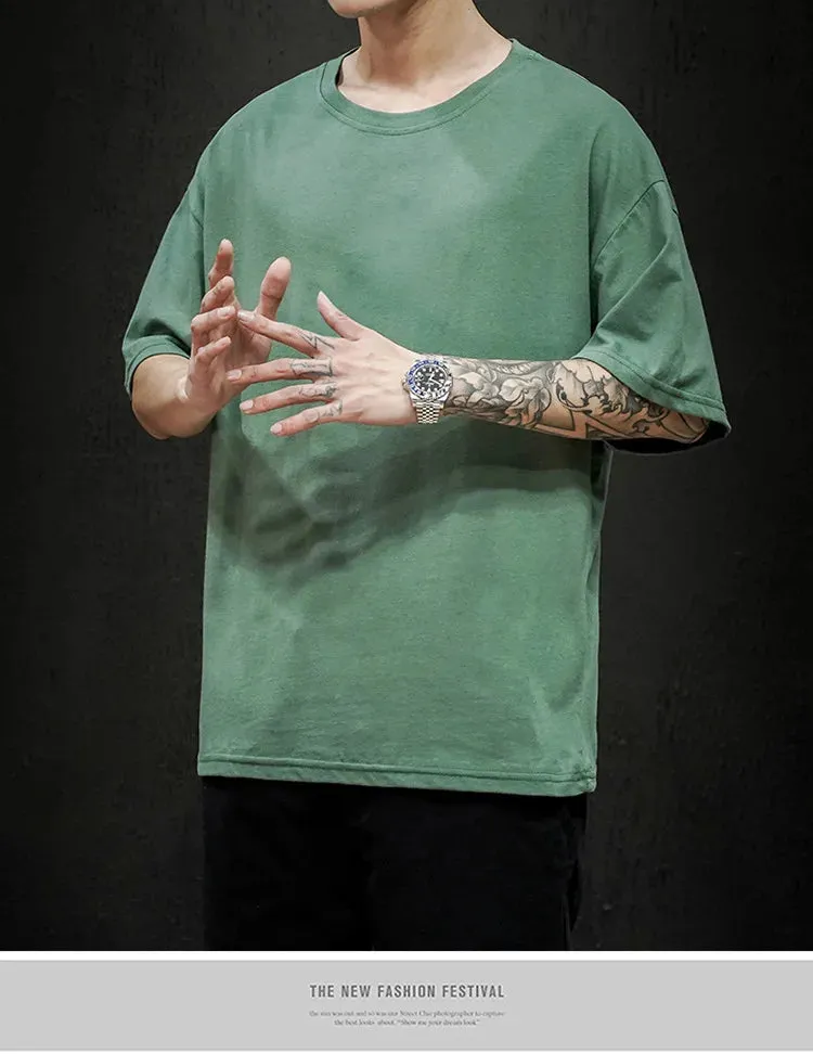 Men's Summer Solid T-Shirt