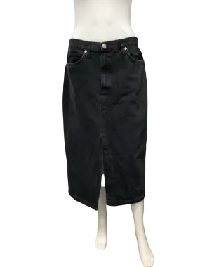 MNG Jean Skirt Midi Black Size: L