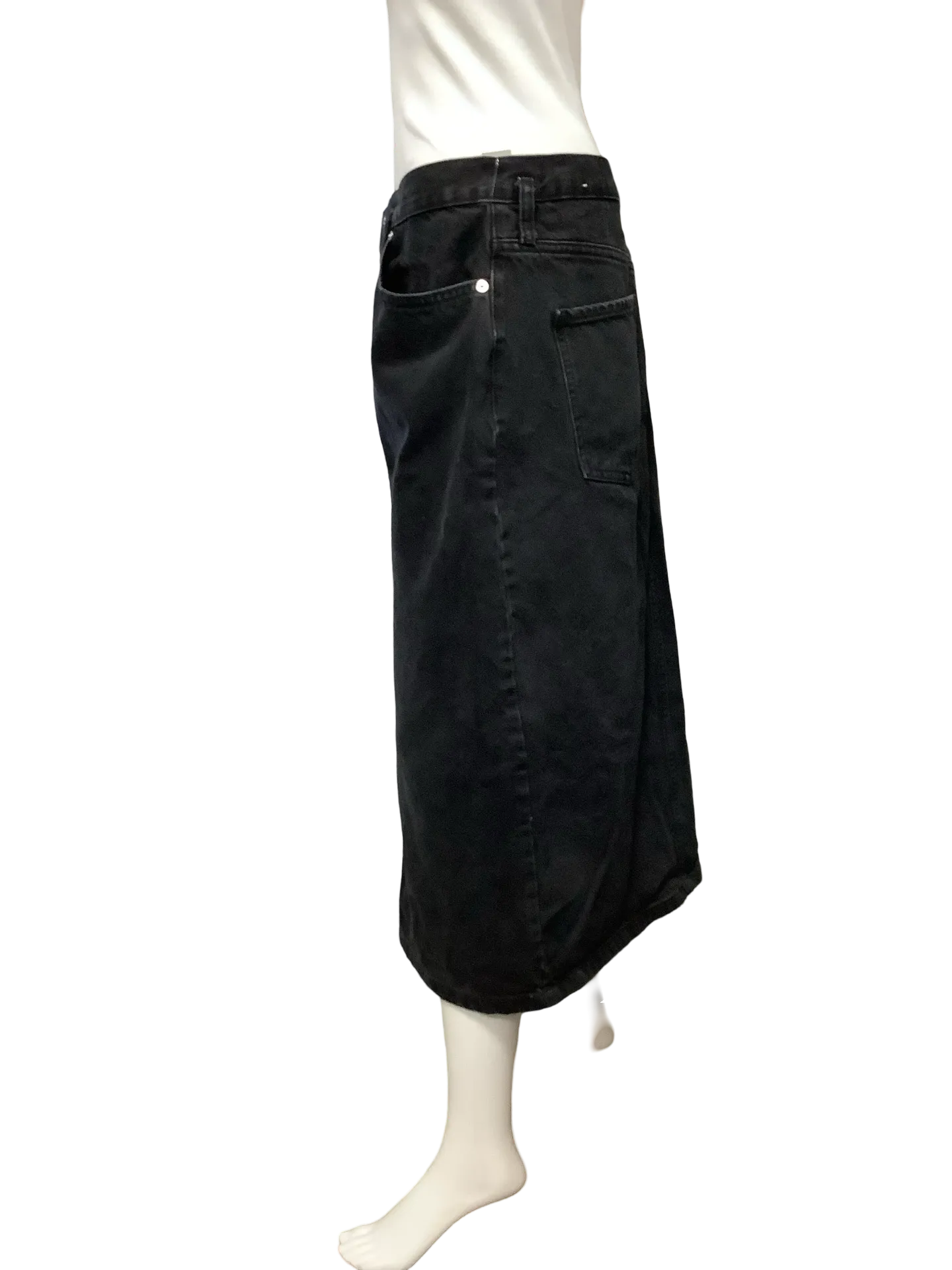 MNG Jean Skirt Midi Black Size: L