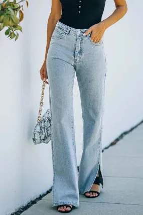 PC903 Mid-Rise Split-Hem Jeans
