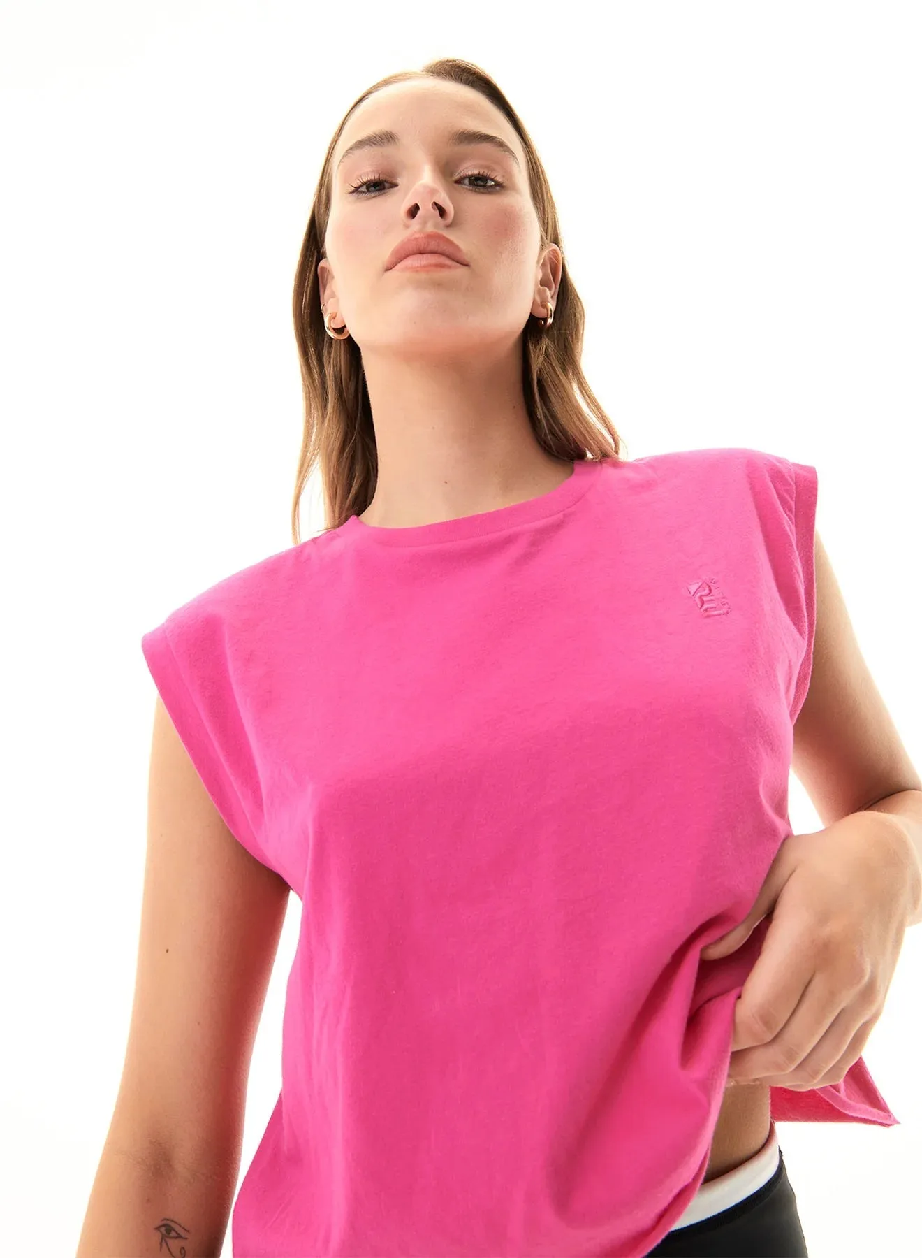 P.E Nation PERFECT SCORE TANK IN PINK GLO