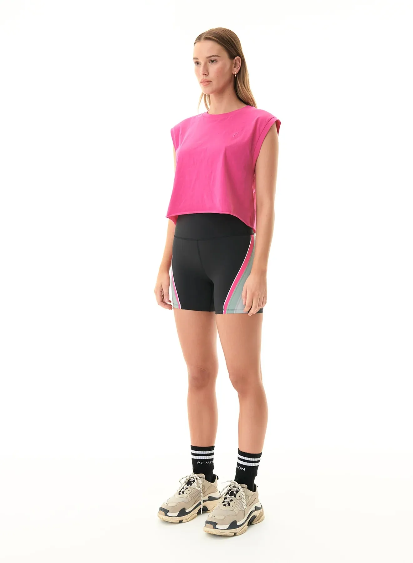 P.E Nation PERFECT SCORE TANK IN PINK GLO