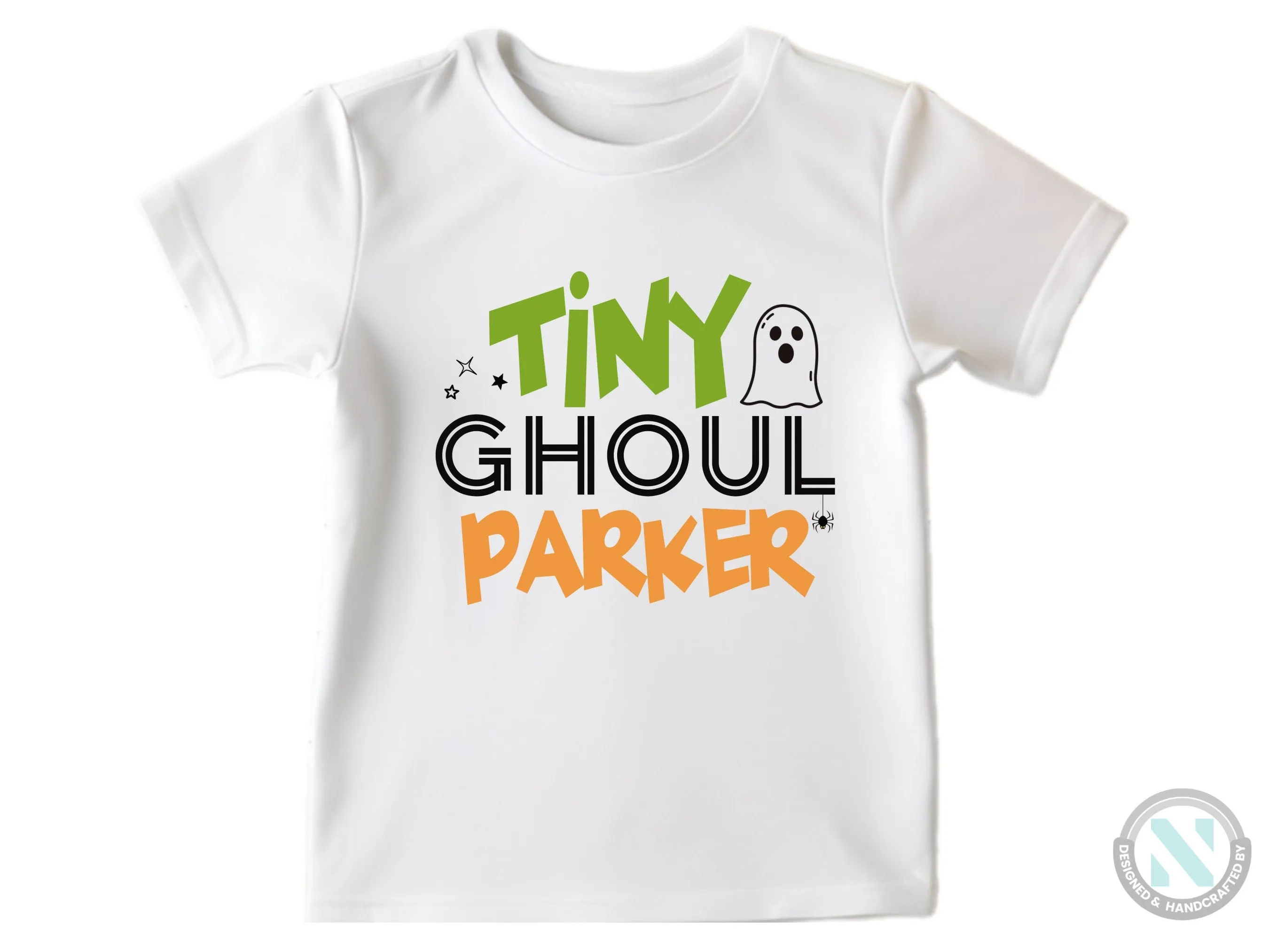 Personalize Halloween Baby Grow Gift for Boys with “Tiny Ghoul” Baby Bodysuit