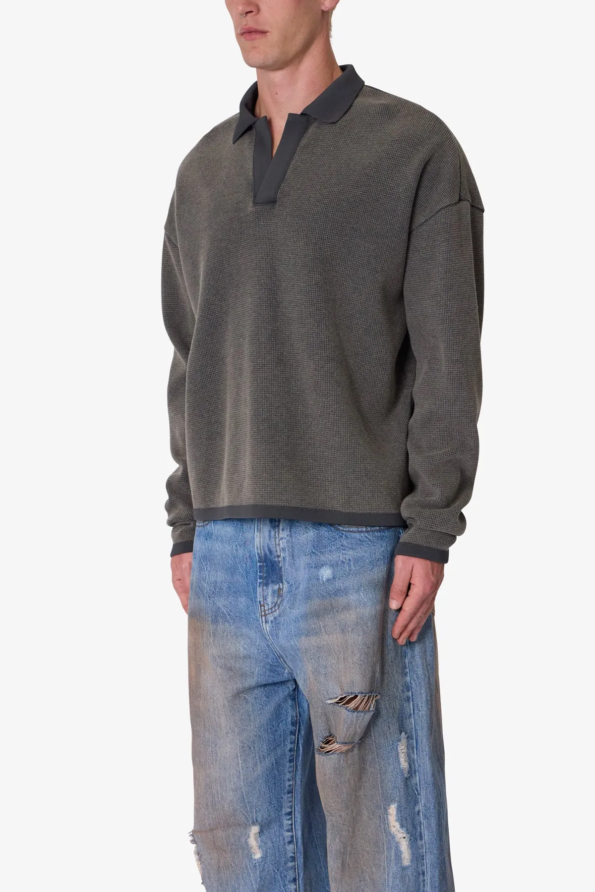 Polo Thermal L/S Shirt - Charcoal Grey