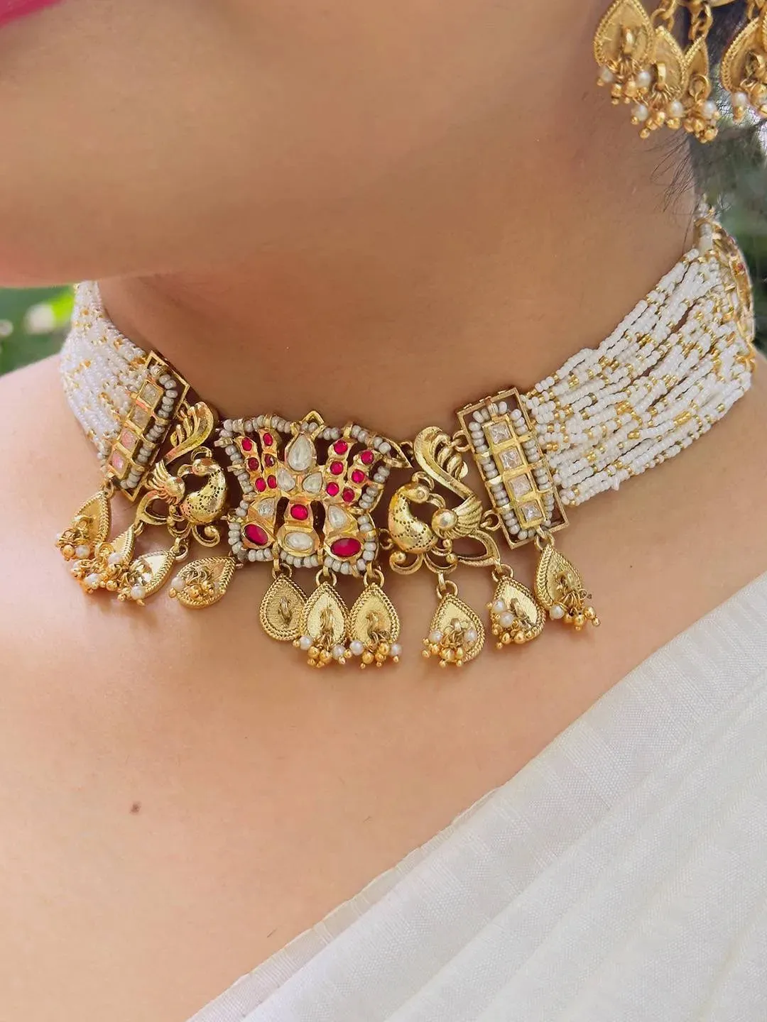 Premium Quality Matte Finish High Neck Choker Set