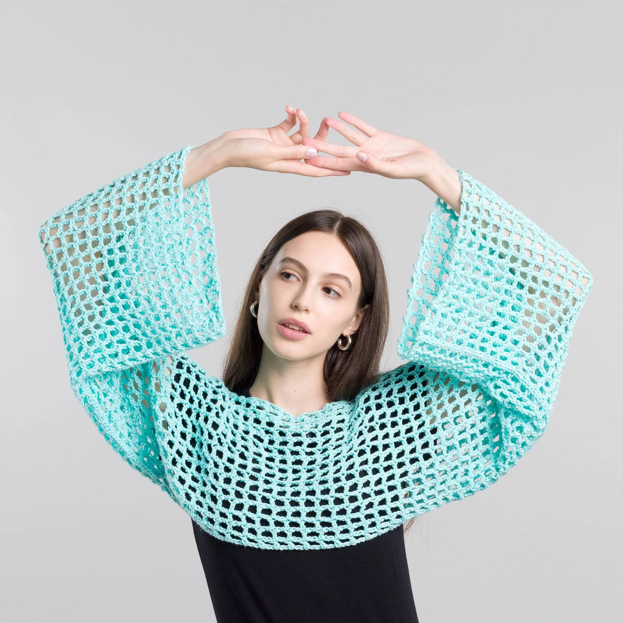 Red Heart Crochet Lumina Mesh Sleeves