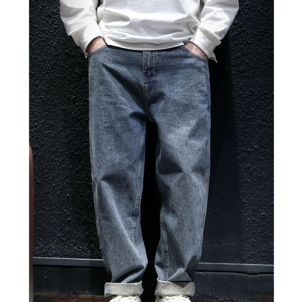 Simple All-match Straight Men's Jeans P0052