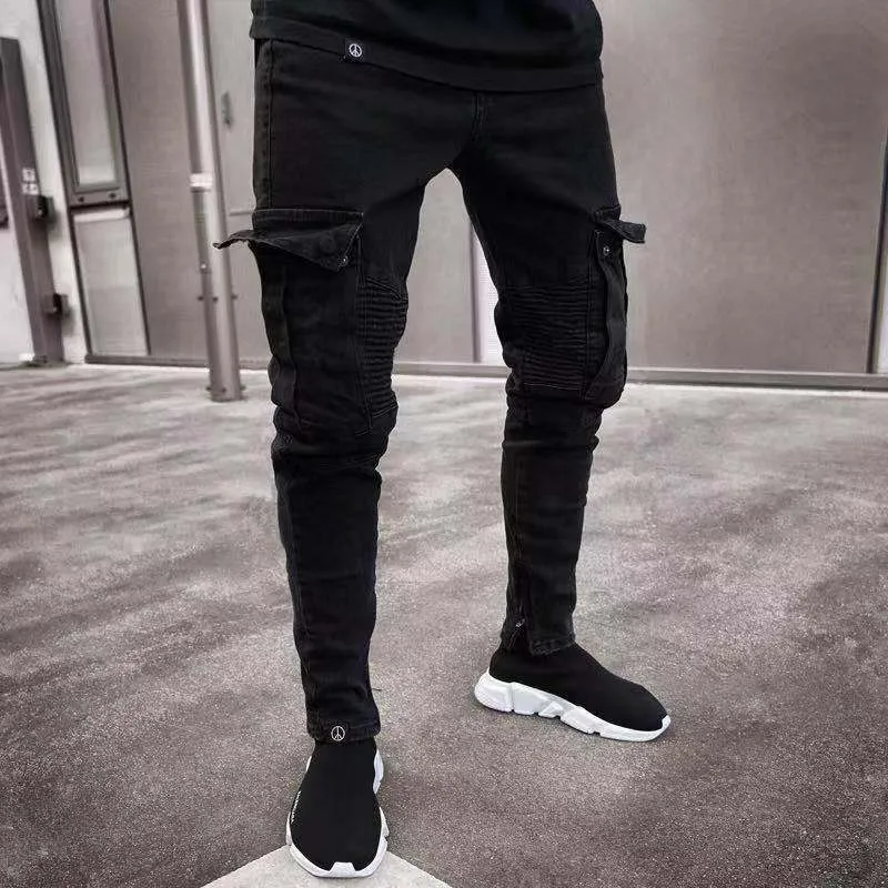 Skinny Side Pockets Fashion Jeans Pants