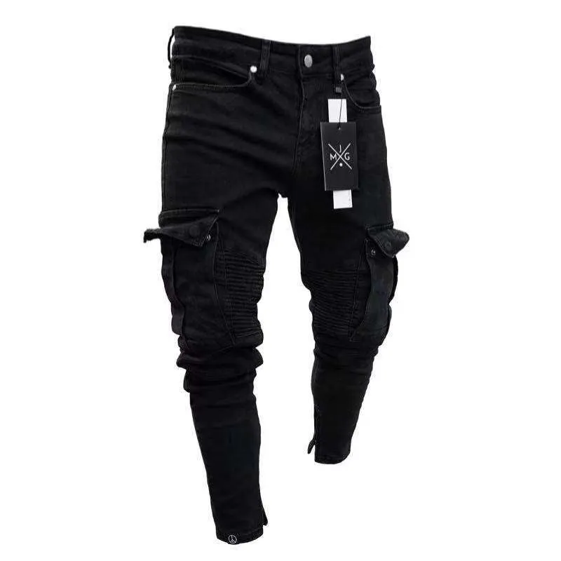 Skinny Side Pockets Fashion Jeans Pants