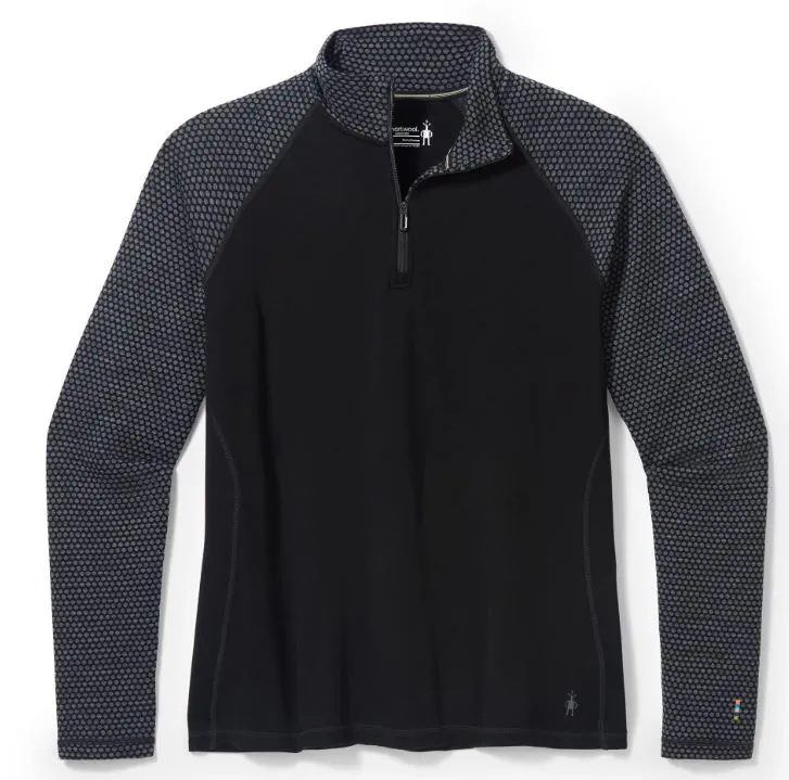 Smartwool Women's Classic Thermal Merino Base Layer Pattern 1/4 Zip Plus Boxed