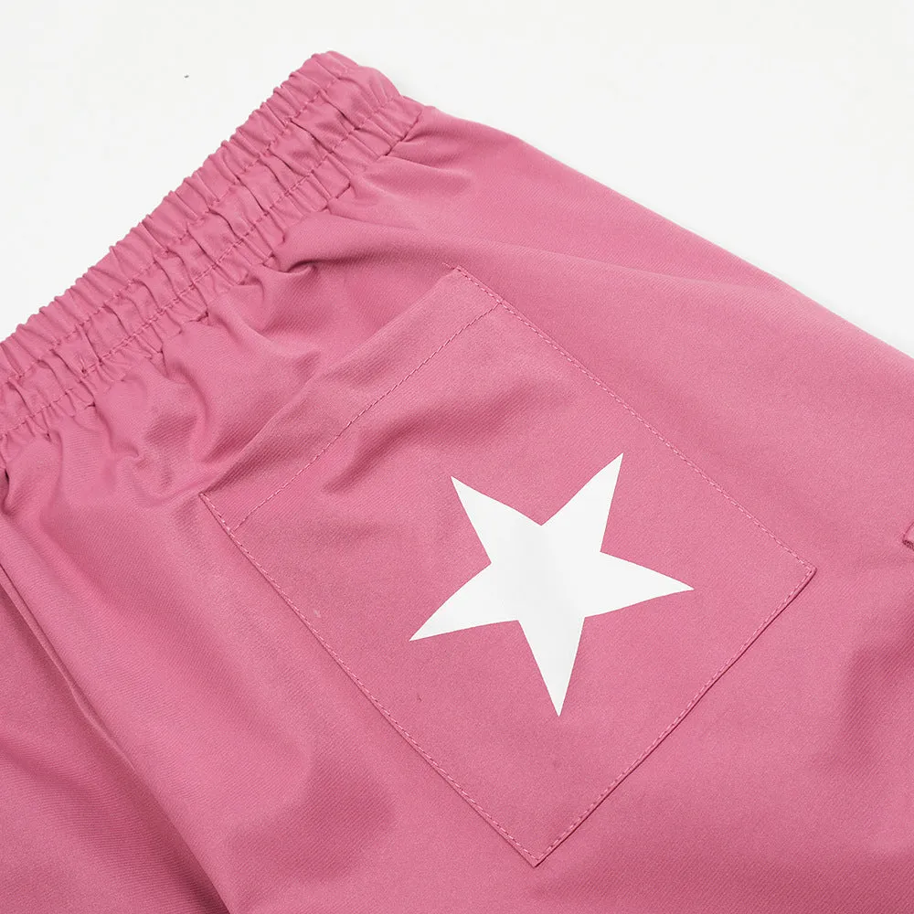 Stitching Contrast Color Overalls Shorts Men