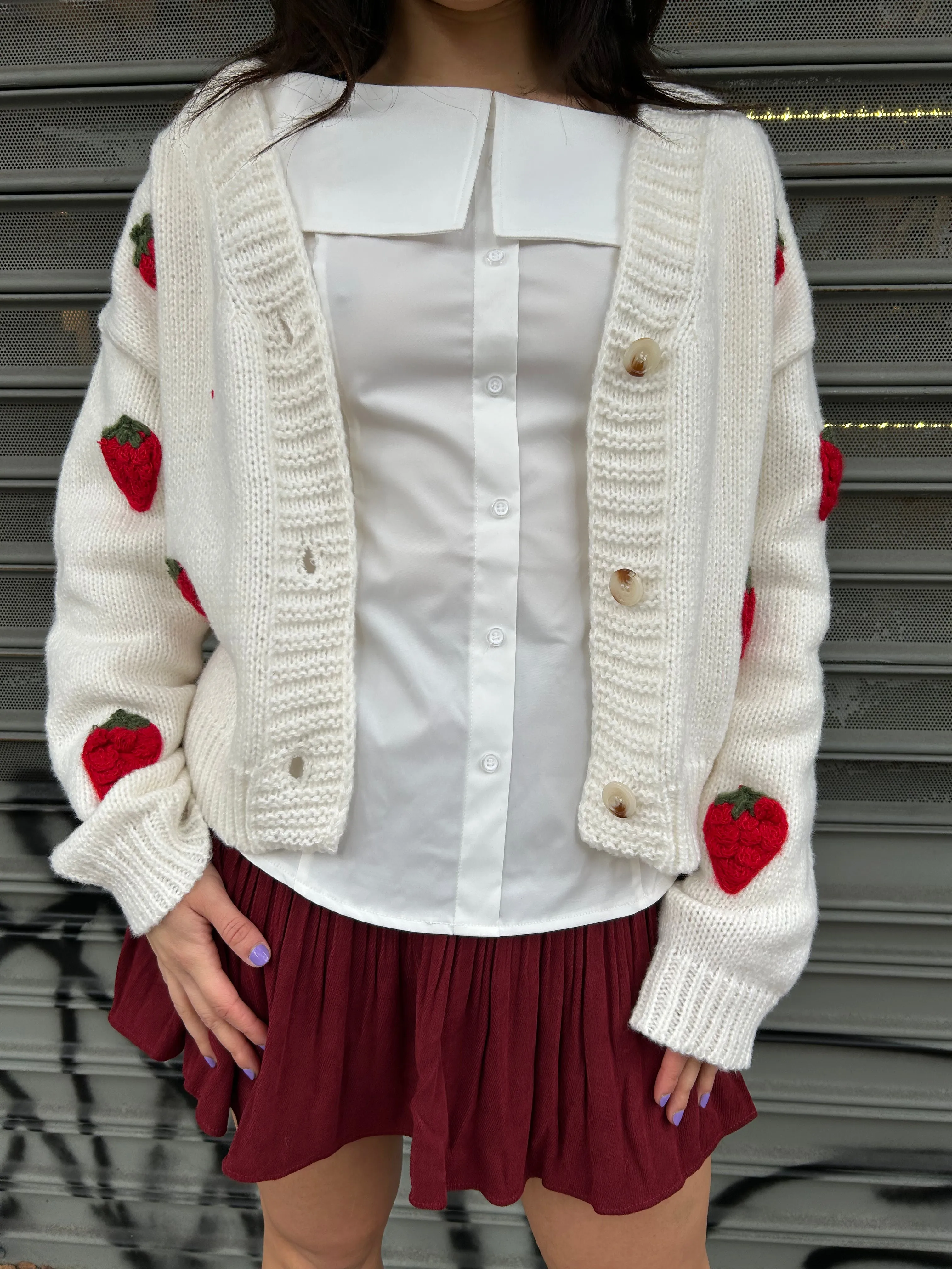 strawberry cardigan