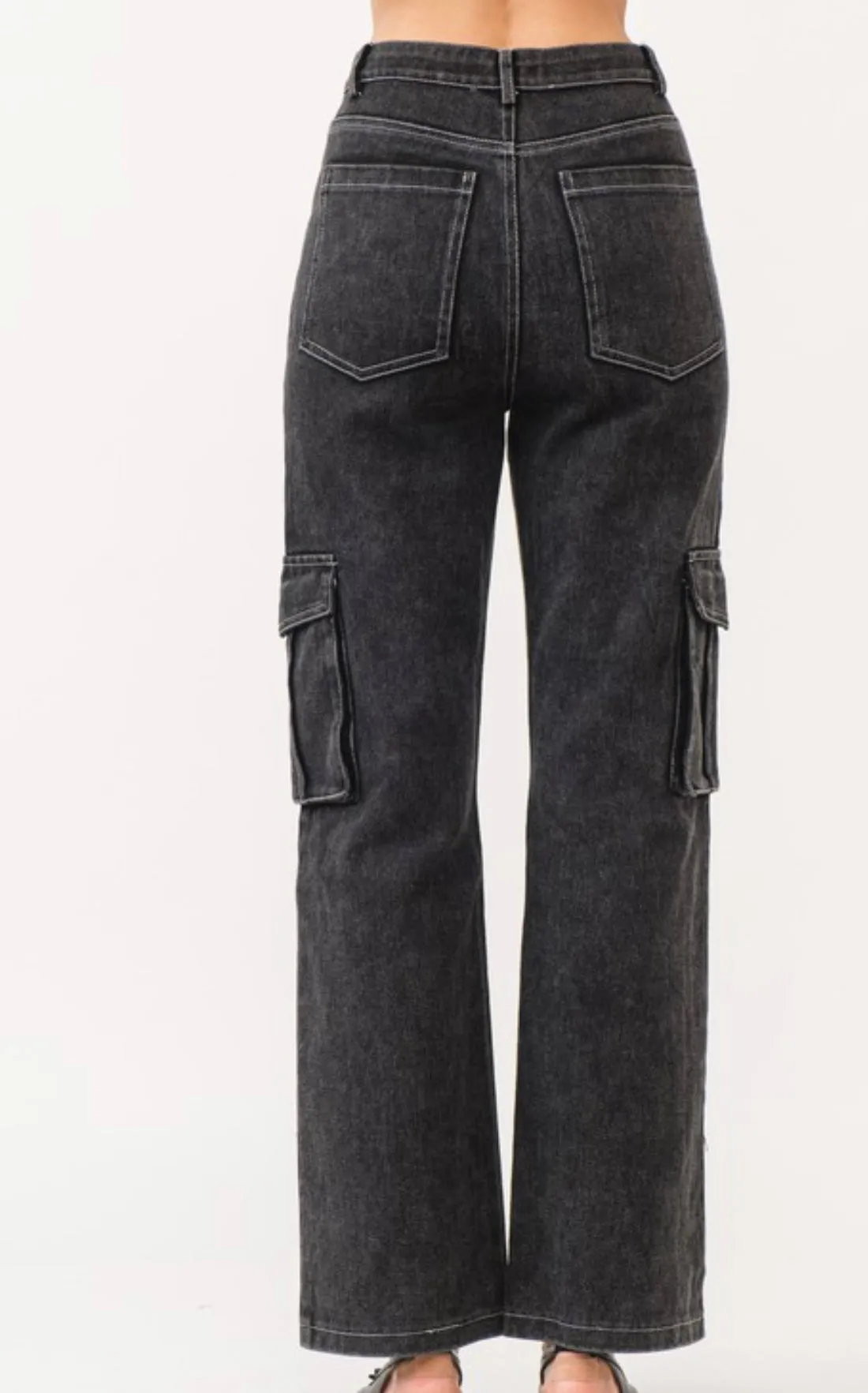Tayla Black Cargo Pants for Women