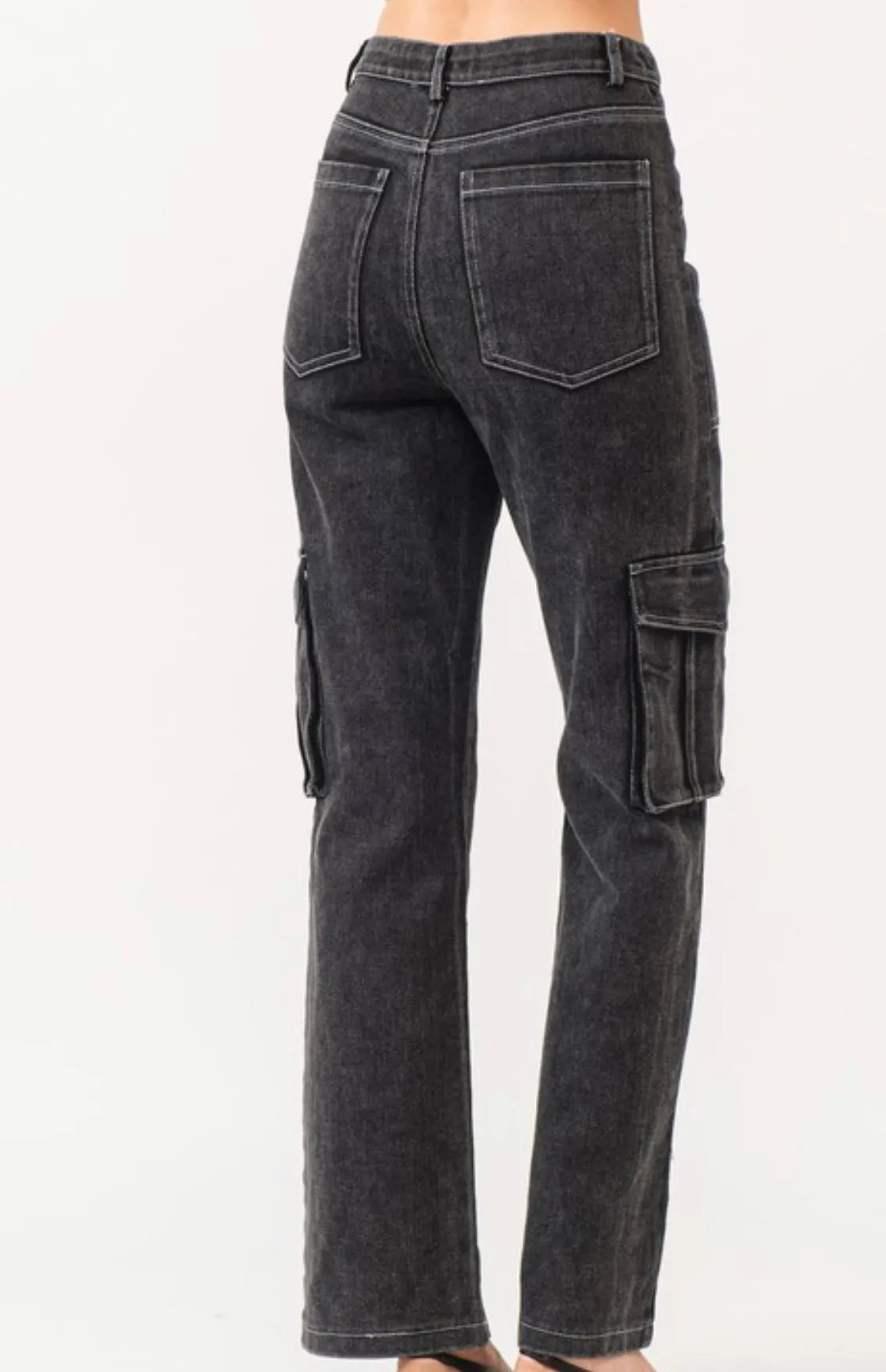 Tayla Black Cargo Pants for Women