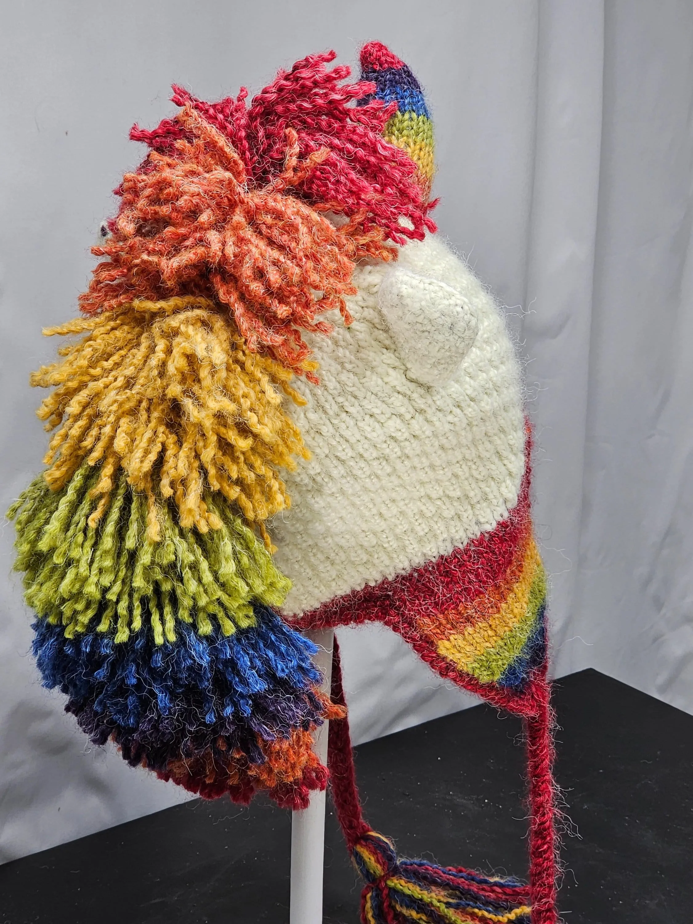 Unicorn hat knit winter novelty crazy ski snowboard hat adult unisex unique gift